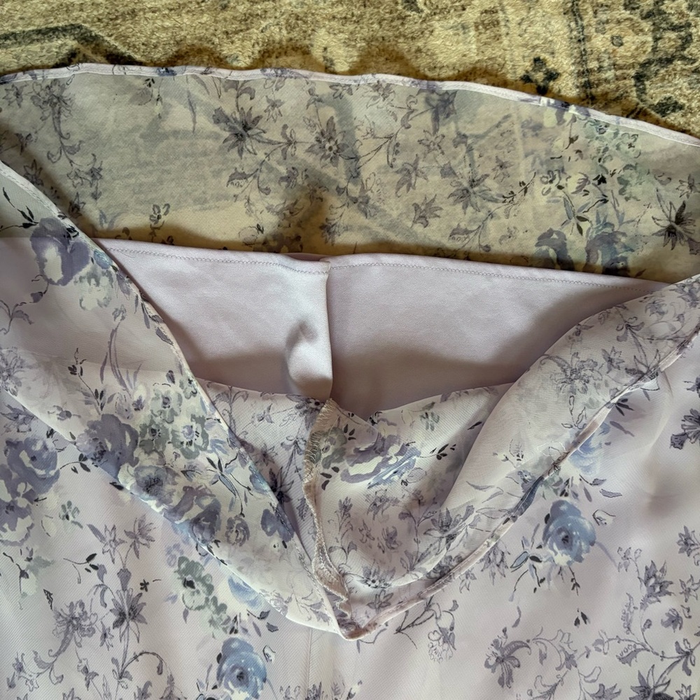 Vintage 90s Y2K whimsical purple dainty floral dress size 6 - Picture 6 of 8